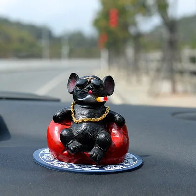 Car Bulldog Ornament Domineering Sofa Dog Console Dashboard Creativity Animal Action Figure Auto Interior Accessories Decoration