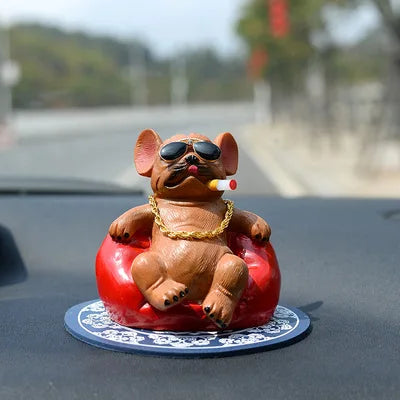 Car Bulldog Ornament Domineering Sofa Dog Console Dashboard Creativity Animal Action Figure Auto Interior Accessories Decoration