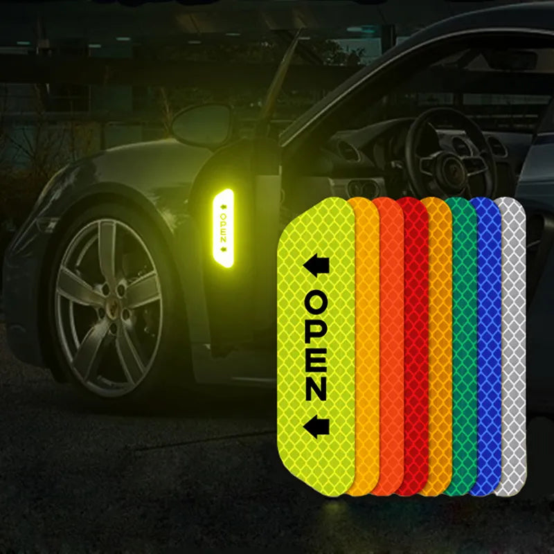 4PCS/set Car Reflective Strips Warning Stickers.