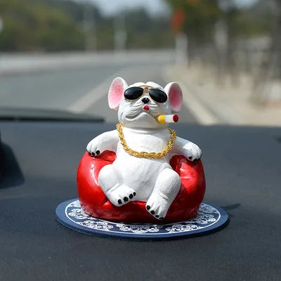 Car Bulldog Ornament Domineering Sofa Dog Console Dashboard Creativity Animal Action Figure Auto Interior Accessories Decoration