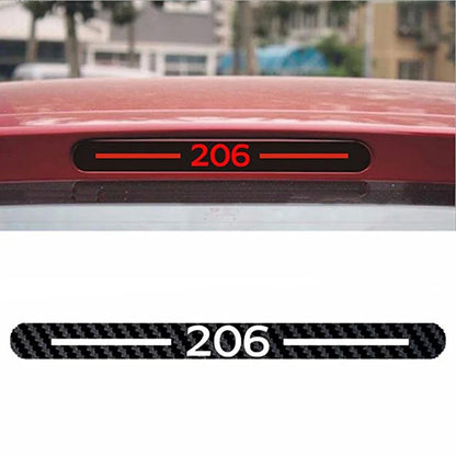 Car-styling Carbon Fiber Brake Sticker Rear Brake Lights Stickers For Peugeot 206 Peugeot 307 Vinyl Sticker Car Styling