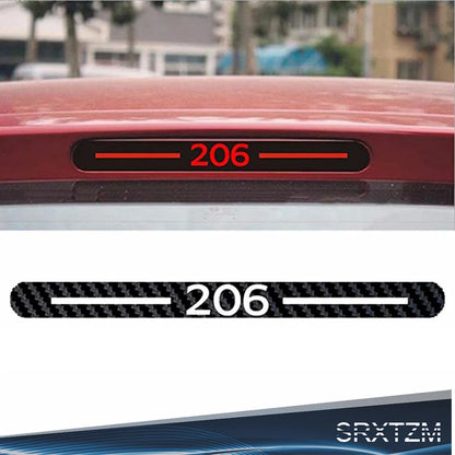 Car-styling Carbon Fiber Brake Sticker Rear Brake Lights Stickers For Peugeot 206 Peugeot 307 Vinyl Sticker Car Styling