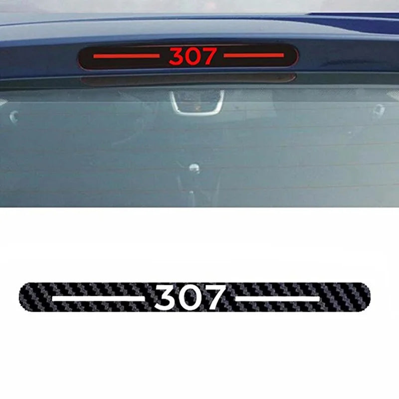 Car-styling Carbon Fiber Brake Sticker Rear Brake Lights Stickers For Peugeot 206 Peugeot 307 Vinyl Sticker Car Styling