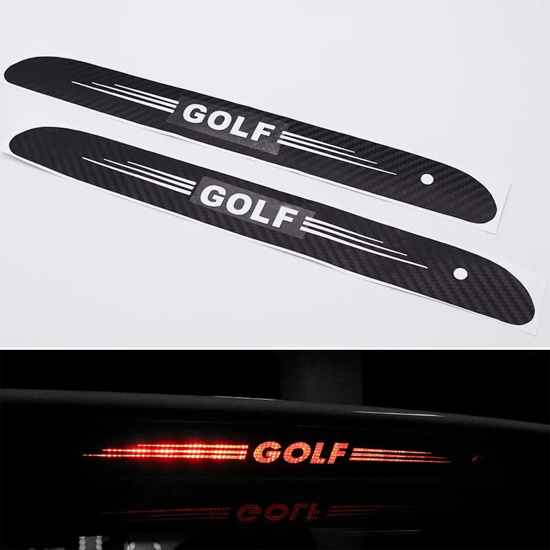 Carbon Fiber Brake Light Sticker High Luminous Brake Decorative Cover For VW R GOLF 6 5 7 GT-I MK6 MK7 POLO Accessories