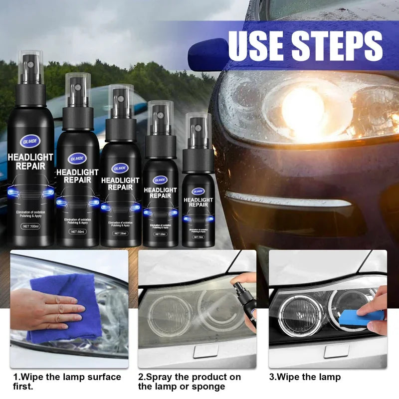 Car Light Polishing Agent Scratch Remover Repair Fluid Headlight Renewal Polish and Maintenance Liquid Car Accessories