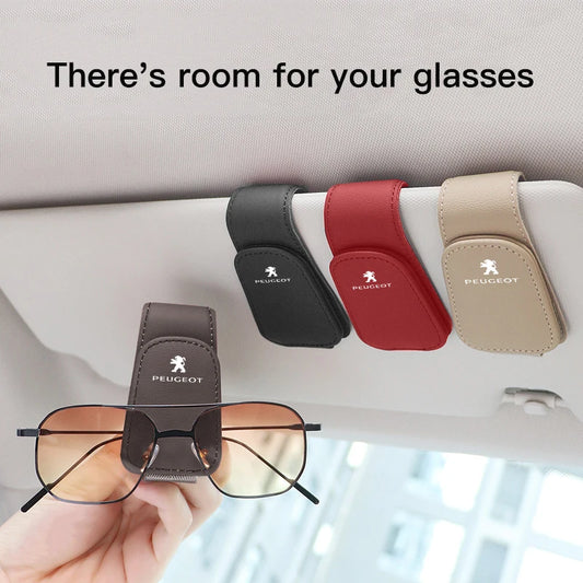 Car Sun Visor Glasses Clip Ticket Card Storage Clamp For Peugeot 206 307 308 3008 207 208 407 508 2008 5008 107 106 205 4008 301