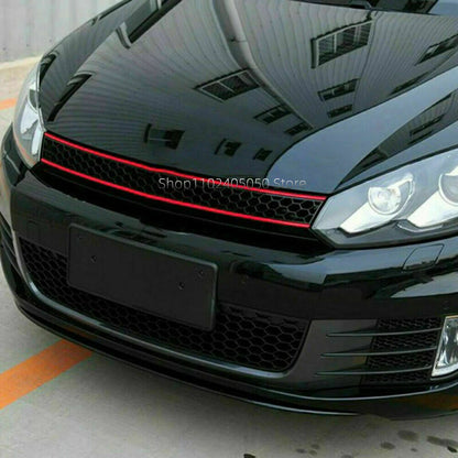 5Pcs Car Front Hood Grille Reflective Sticker Stripe for VW Golf 6 7 Tiguan Polo GTI Auto Exterior Styling Decoration Trim Decal