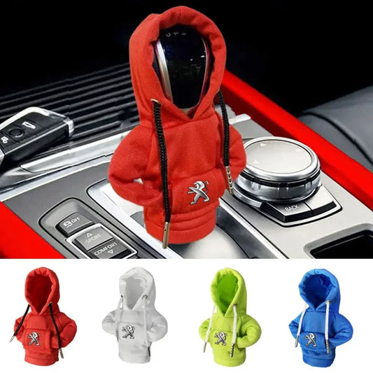 Hoodie Car Gear Shift Knob Cover Manual Handle Change Lever For Peugeot 206 307 308 3008 207 208 407 508 2008 5008 107 106 205