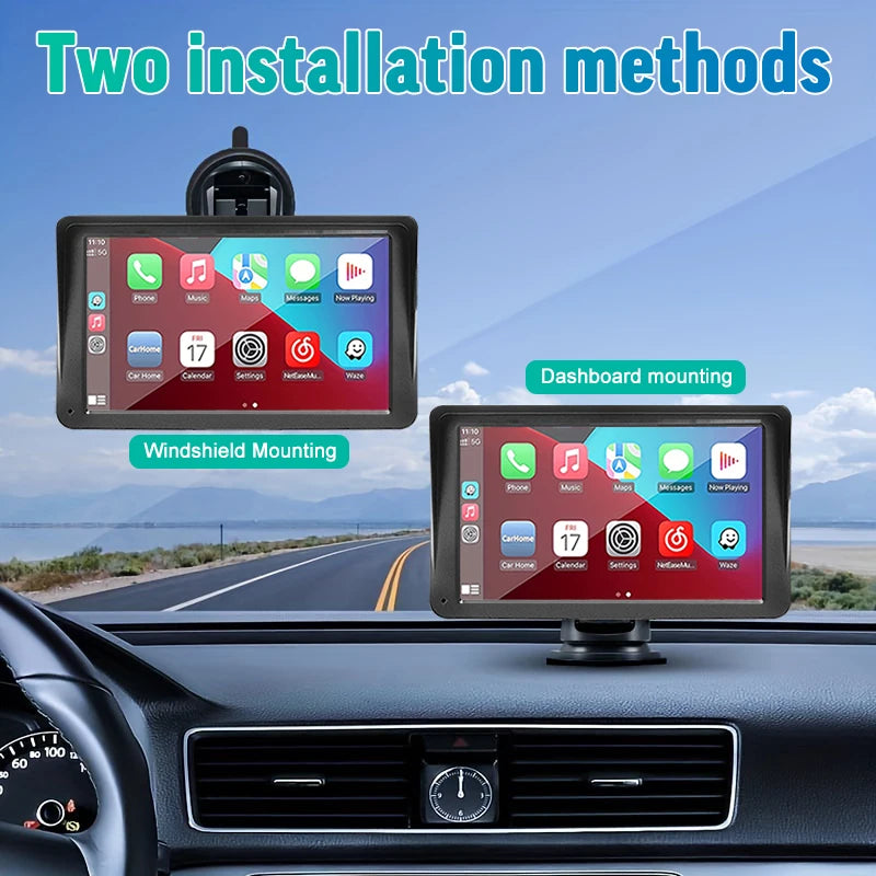 7inch Portable Touch Screen With AUX USB For Rear View Camera CarPlay Android Auto Car Radio Multimedia Video Player