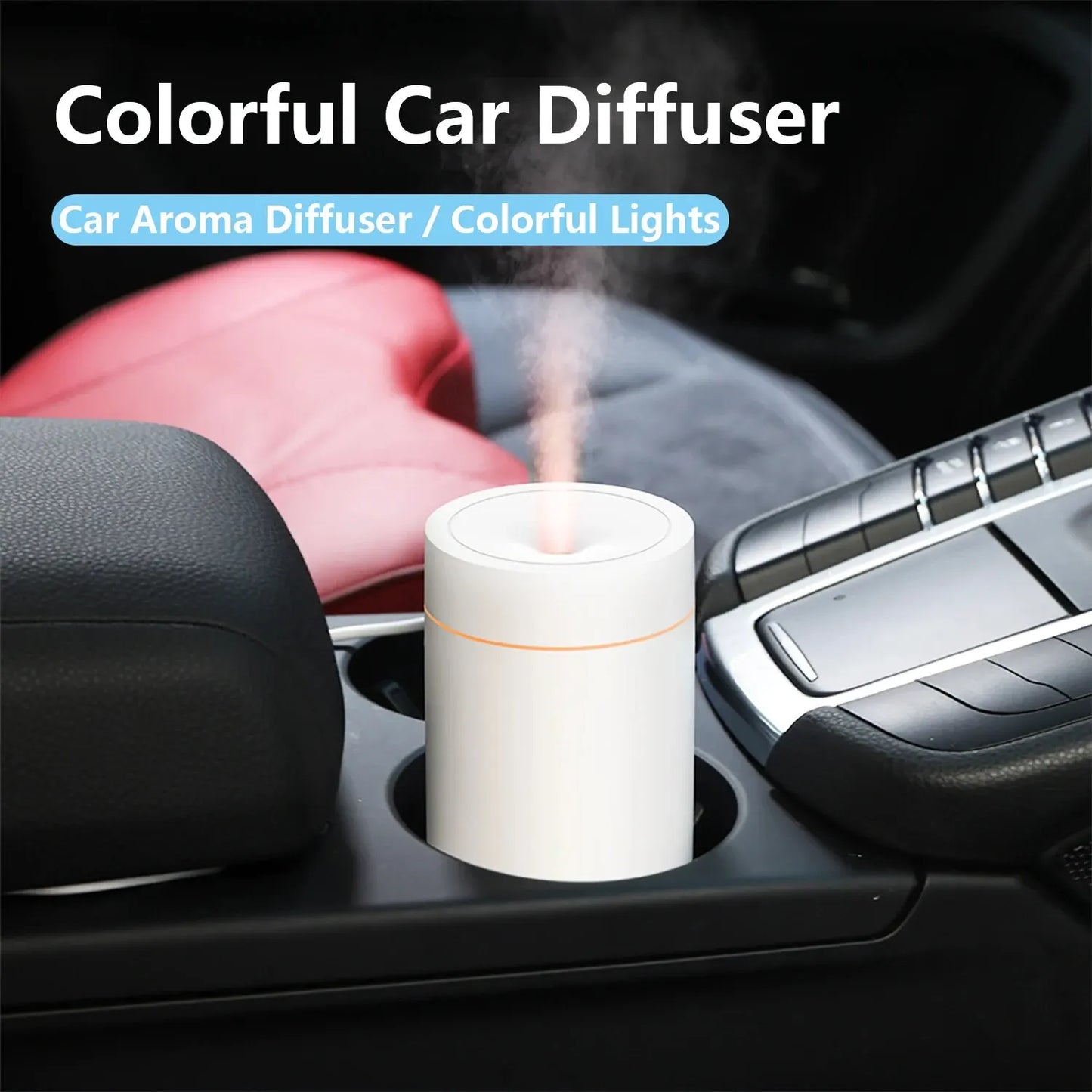 Car Diffuser Wireless Humidifier Auto Air Purifier Aromo Air Freshener with LED Light For Car Aroma Aromatherapy Diffuser