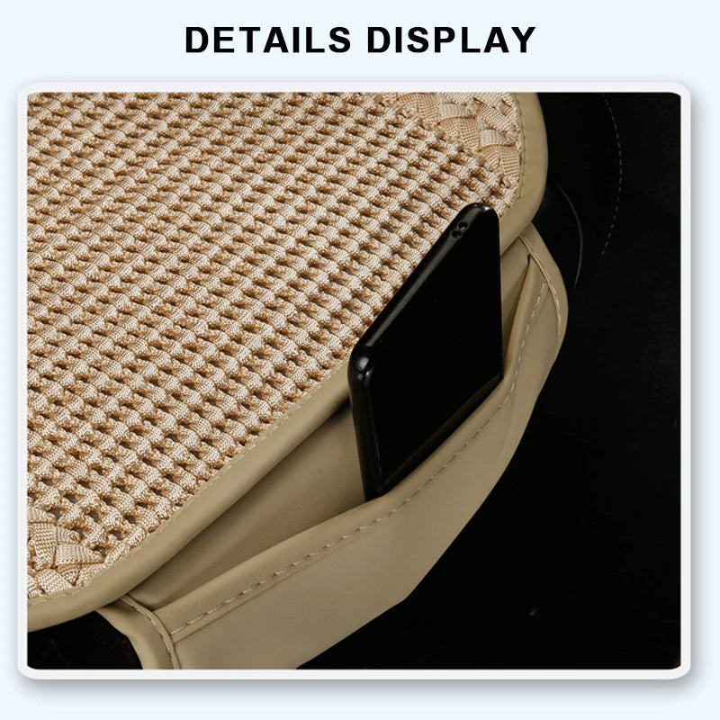 SEAMETAL Summer Car Seat Cover Breathable Ice Silk Universal Front Rear Seat Cushion Pad Mat Protector Auto Interior Accessories