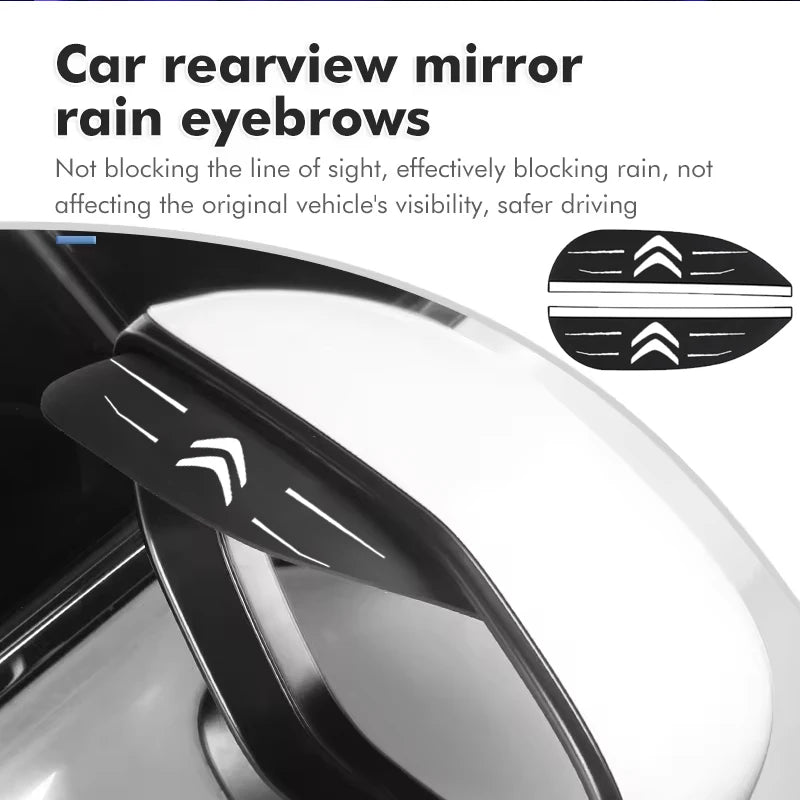 Car Rearview Mirror Rain Eyebrow Rainproof Cover Visor Accessories For Citroen C4 C3 C2 C1 DS3 Berlingo Xsara Grand Jumpy C8 C15