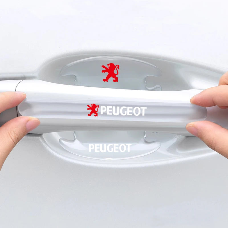 Car Door Handle Bowl Anti-Scratch Sticker Anti-Collision Strip For Peugeot 206 307 308 3008 207 208 407 508 2008 5008 107 106