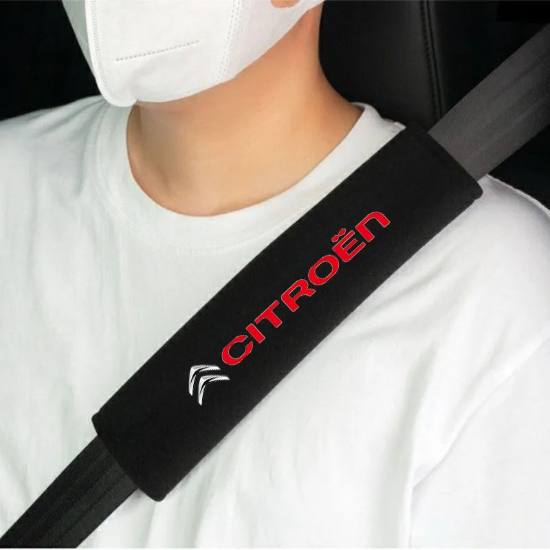 2pcs Car Seat Belt Adjustable Shoulder Pad For Citroen C4 C3 C5 C1 C2 Berlingo C-Elysee C4-Pic Accessories Seat Belt Padding Pad