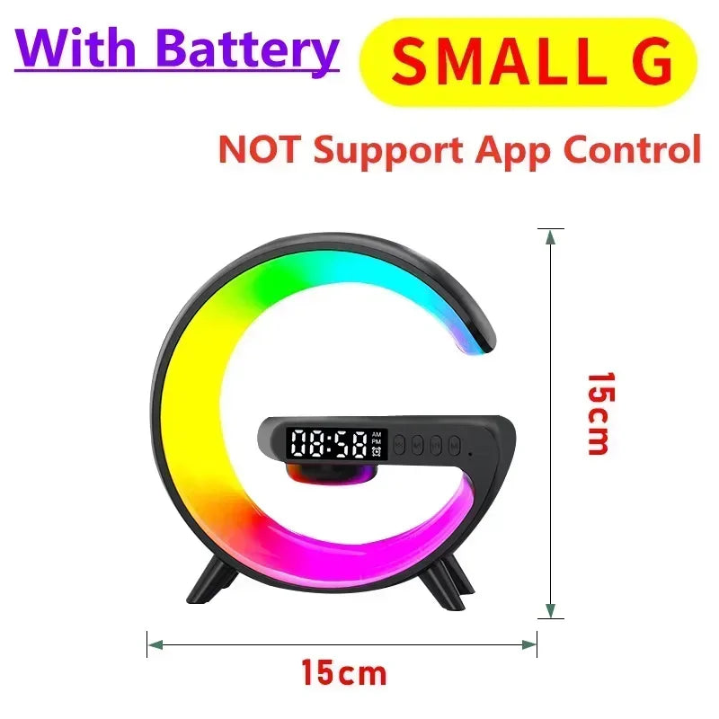 Wireless Charger Pad Stand Bluetooth Speaker RGB Night Light Lamp Earphone Phone Fast Charging Station for iPhone Samsung Xiaomi