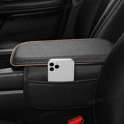 SEAMETAL Car Armrest Box Booster Cushion Storage Bag Center Console Box Protect Cover Heightening Pad Car Interior Accessories