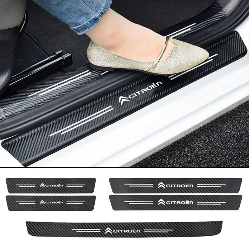 Car Door Sill Stickers For Citroen C1 C2 C4 C5 C3 C4L C8 Berlingo Xsara Picasso crosser C-ELYSEE JUMPY NEMO VTS Accessories