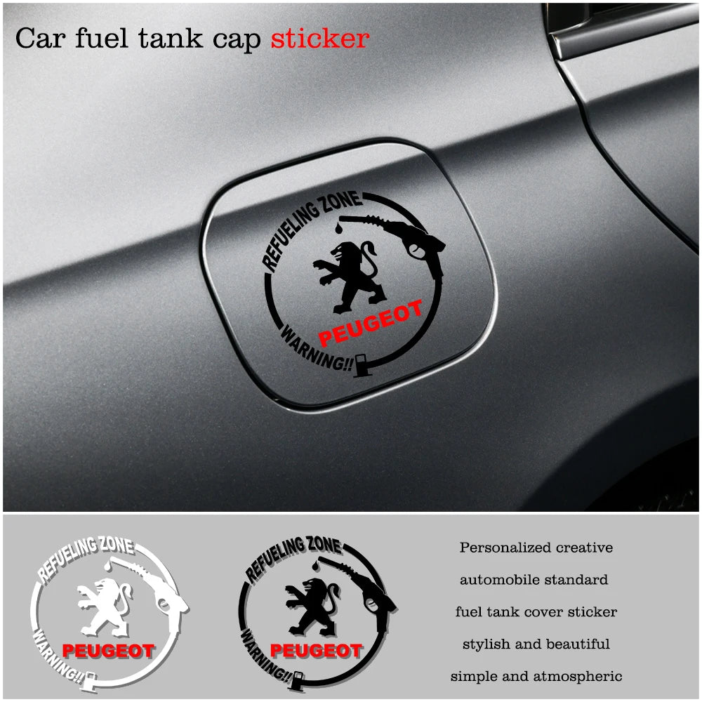 New Style Cool Car Fuel Tank Cap Auto Styling Sticker For Peugeot 206 207 208 306 307 308 406 407 106 107 108 5008 Accessories