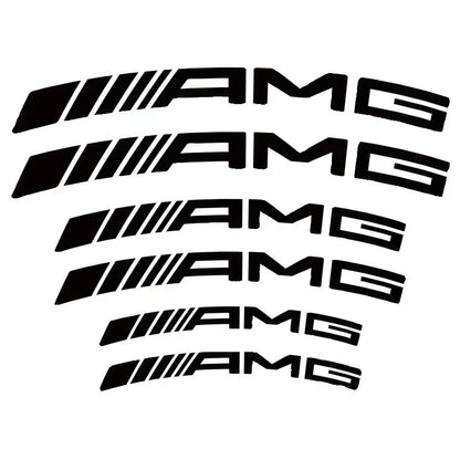 6pcs Car Brake Caliper Sticker PVC Decor Decals for MERCEDES BENZ AMG W203 W204 W205 W209 W210 W211 W212 W176 W166 W163 W221