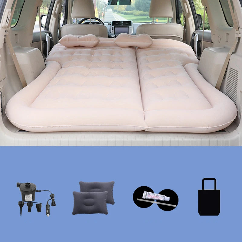 Car Travel Inflatable Bed 175x130cm Auto Rear Seat Trunk Universal Mattress Air Bed Supplies For Travel Camping Family Outing