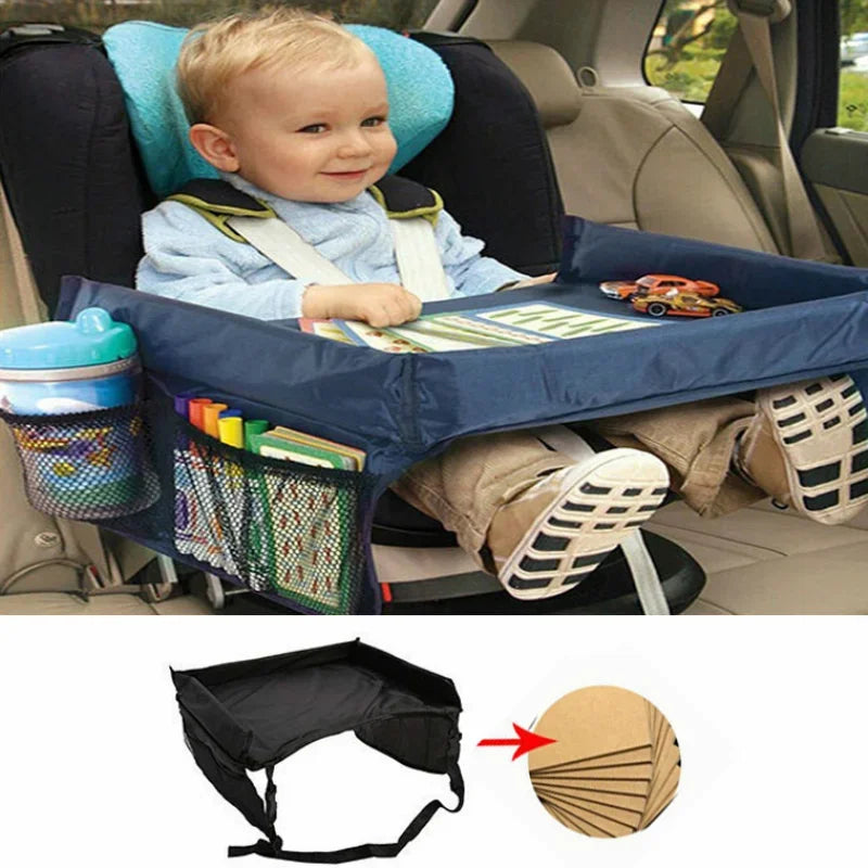 1PC Car Seat Tray For Kids Baby Car Tray Board Portable Waterproof Kids Toy Storage Desktop Panel Holder Storage Baby Enclosure