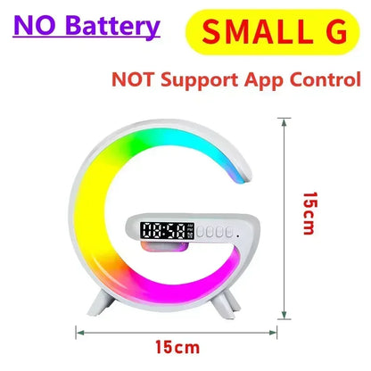 Wireless Charger Pad Stand Bluetooth Speaker RGB Night Light Lamp Earphone Phone Fast Charging Station for iPhone Samsung Xiaomi