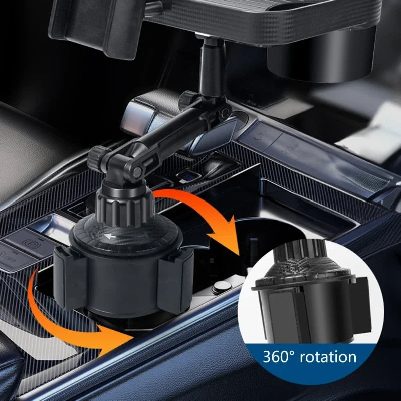 Car Food RotatableTrays for Eating in Parked ,Desk for Laptop,Cup Holder