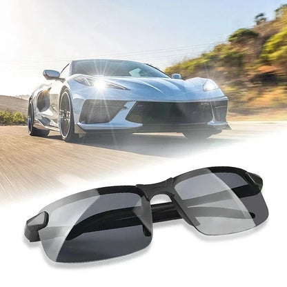 Men Night Vision Glasses for Driving Yellow Glasses PC Frame Sunglasses Outdoor Glasses To Handle At Night Anti Glare Gafas