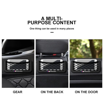 Car Interior Mesh Organizer Storage Bag For BMW M Performance Power X1 X3 X5 X6 E84 E83 F25 M3 E90 E91 E60 F15 F01 F02 E71 E34