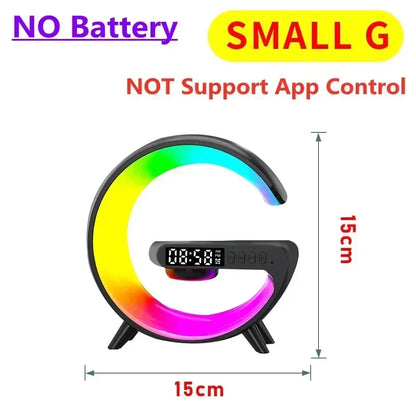 Wireless Charger Pad Stand Bluetooth Speaker RGB Night Light Lamp Earphone Phone Fast Charging Station for iPhone Samsung Xiaomi