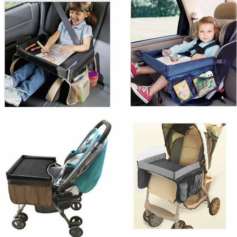 1PC Car Seat Tray For Kids Baby Car Tray Board Portable Waterproof Kids Toy Storage Desktop Panel Holder Storage Baby Enclosure