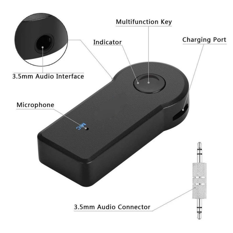 New best-selling AUX car Bluetooth audio receiver paired with 3.5mm wireless audio adapter Car Bluetooth converter