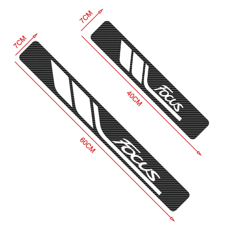 4pcs Car Door Sill Protector Carbon Fiber Sticker Anti Scratch For Ford Focus mk3 mk2 st 2017 mk4 2011 2020 2014 2018 2024 Acces