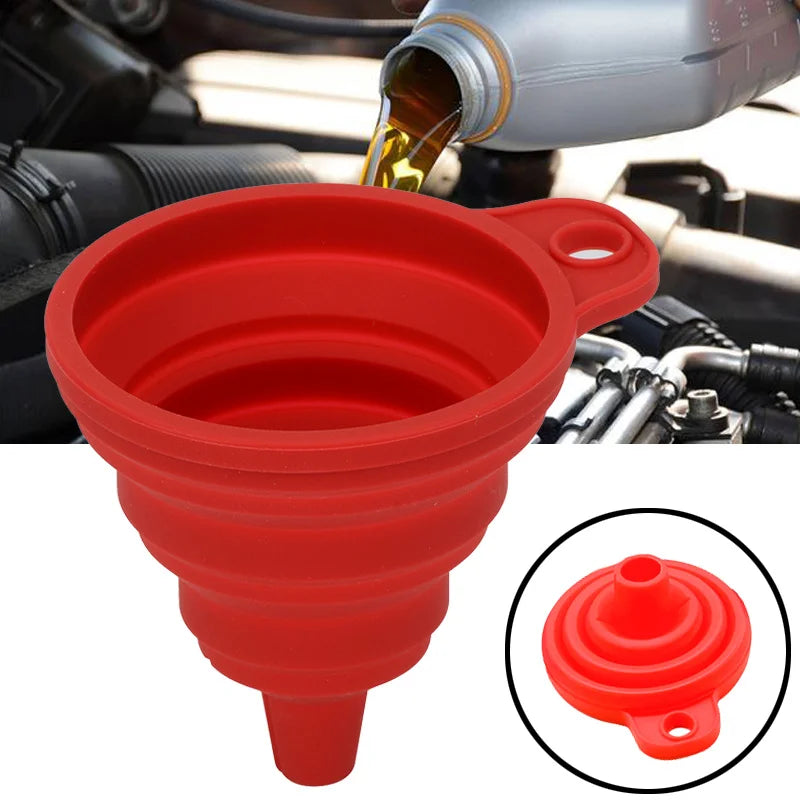 Collapsible Silicone Car Engine Funnel for vw polo 6r suzuki honda hornetford focus 2009ford ecosport citroen c4