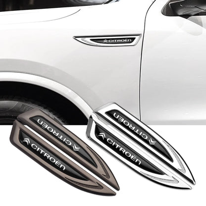 2pcs Car Styling Body Fender Side Metal Emblem Decorative Accessories for Citroen C5X C6 DS C3-XR C4L C4 C1 C5 C6 VTS C-ELYSEE