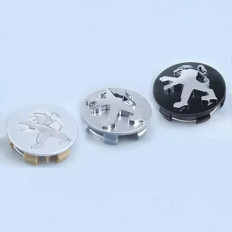 4PCS 60mm Car Wheel Center Cap Hub Covers Badge Accessories For Peugeot 206 307 308 301 407 408 508 2008