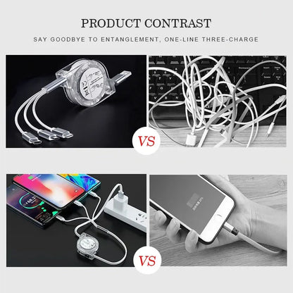 3 In 1 Micro USB Type C Charging Cable Multi Charger For New Peugeot 308 208 408 2008 508 4008 3008 307 207 107 607 106 406 5008