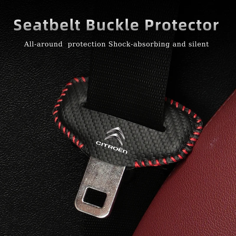 2/5pcs Car Seat Belt Buckle Anti-scratch Protector Cover For Citroen C4 C3 C5 C1 C2 Berlingo Celysee Cactus Picasso Aircross Sax