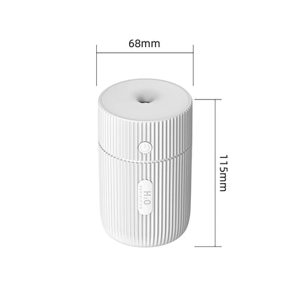 Car Air Humidifier Mini Portable Air Freshener with LED Night Light 2 Modes USB Oil Diffuser for Home Car Interior Accessories