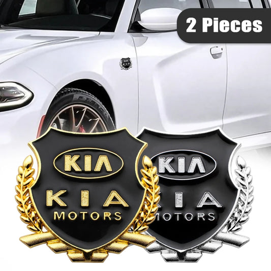 3D Metal Car Badge Emblem Body Sticker Decorative Accessories For Kia Rio Ceed Sportage Picanto Optima 3 K2 K3 K5 Sorento Cerato