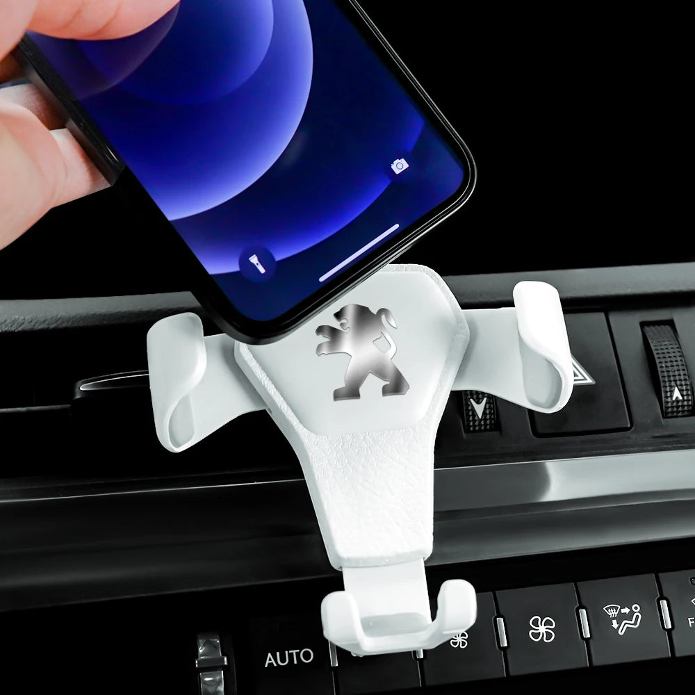 1pcs ABS Car  Air Vent Clip Mount Mobile Phone Holder Auto Accessories For Peugeot 206 307 308 3008 407 508 2008 408 4008 Rifter