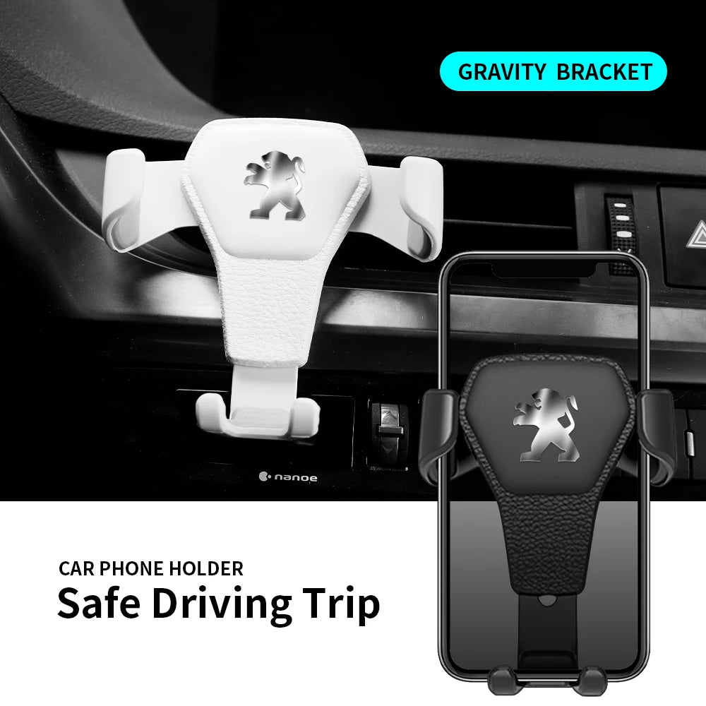 1pcs ABS Car  Air Vent Clip Mount Mobile Phone Holder Auto Accessories For Peugeot 206 307 308 3008 407 508 2008 408 4008 Rifter