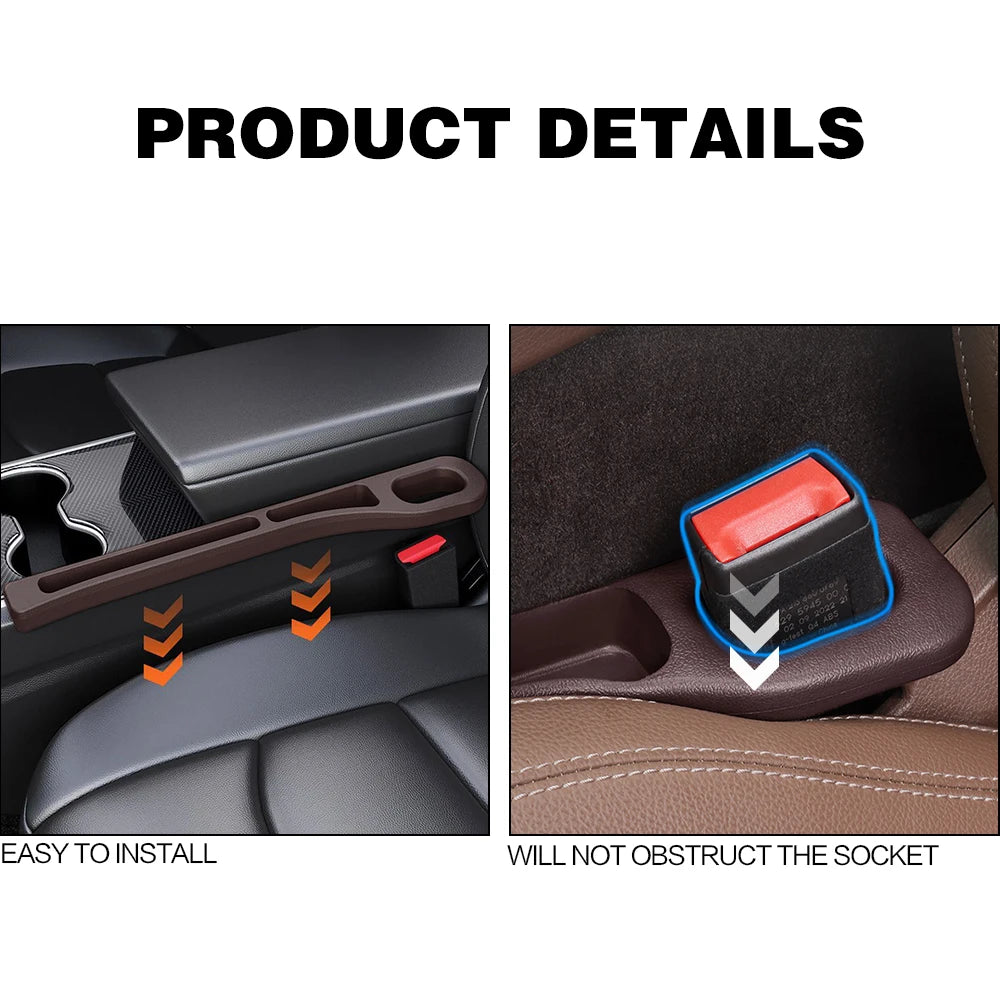 2PCS Car Seat Gap Filler Box Bag Interior Decoration Accessories For Citroen C4L C6 C8 DS3 C2 C3 C4 C5 II X7 XANTIA Picasso