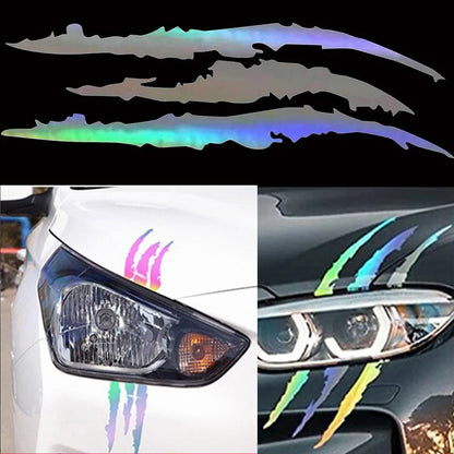 Car Headlights Decoration Claw Car Stickers Engine Hood Eyebrow Scratch Stickers Creative Decal Vinyl Decal Auto Body Decorative