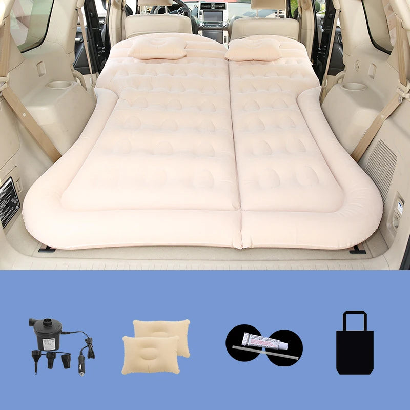 Car Travel Inflatable Bed 175x130cm Auto Rear Seat Trunk Universal Mattress Air Bed Supplies For Travel Camping Family Outing