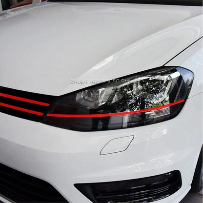 5Pcs Car Front Hood Grille Reflective Sticker Stripe for VW Golf 6 7 Tiguan Polo GTI Auto Exterior Styling Decoration Trim Decal