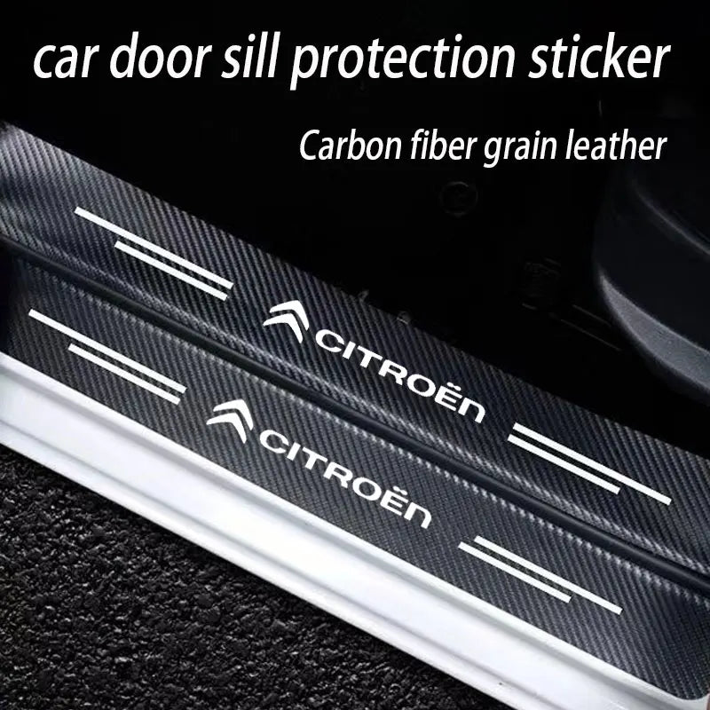 Car Door Sill Stickers For Citroen C1 C2 C4 C5 C3 C4L C8 Berlingo Xsara Picasso crosser C-ELYSEE JUMPY NEMO VTS Accessories