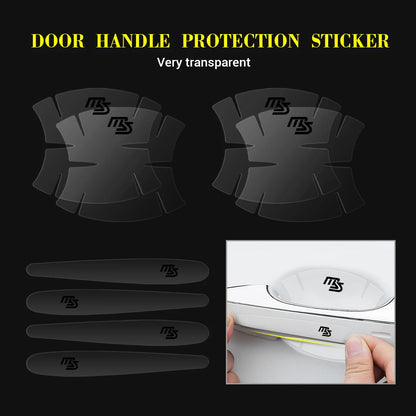 4/8Pcs Transparent Car Styling Door Bowl Handle Anti-scratch Guard Stickers For Mazda 3 5 6 MS GG GJ GH CX5 CX30 CX3 MX5 Axela