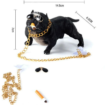 Wear-resistant Bulldog Car Ornaments Feel Comfortable Resin Material Car Dashboard Decoration Car Accessories Interior Decor