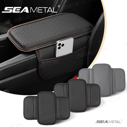 SEAMETAL Car Armrest Box Booster Cushion Storage Bag Center Console Box Protect Cover Heightening Pad Car Interior Accessories